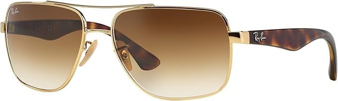 Image of Ray-Ban Men's RB3483 Metal Square Sunglasses