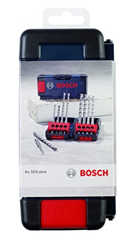 Bosch 8-tlg Hammerbohrerset SDS plus-3 (für Beton, in Tough Box, Ø 5–10 mm, Zubehör Bohrhämmer)