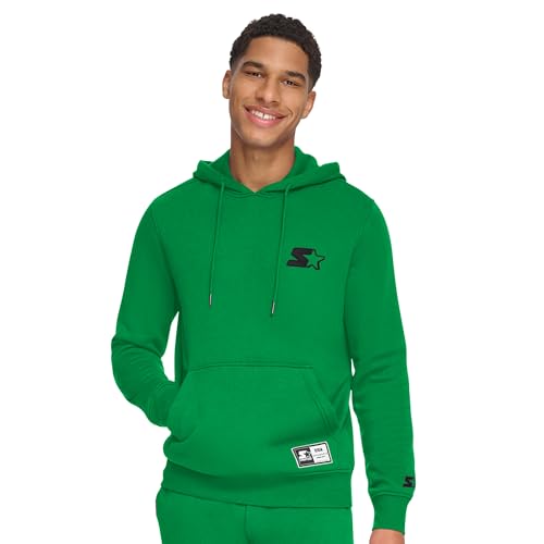 Starter Men's Classic Fit Fleece Embroidered Hoodie, Green