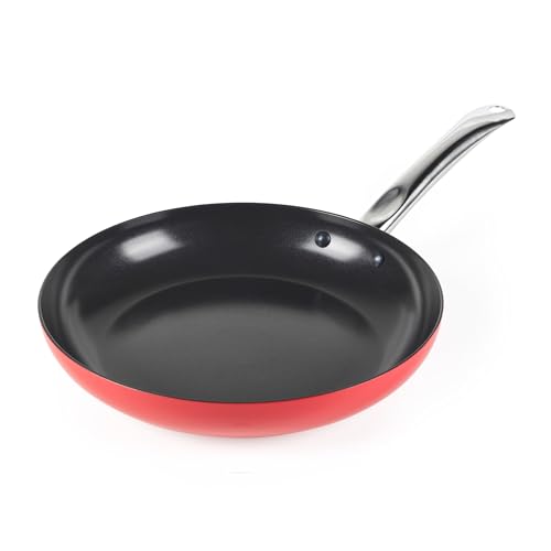 Russell Hobbs Riviera Sartén de 28 cm – Revestimiento Antiadherente Cerámico, Libre de PFAS, Aluminio Prensado, Apta para Horno hasta 220ºC, Compatible con Inducción, Tortitas, Huevos, Tortilla