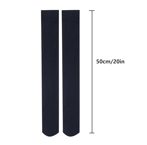 Image of Women's Opaque Stretchy Nylon Over Knee Thigh High Stockings Costume Socks