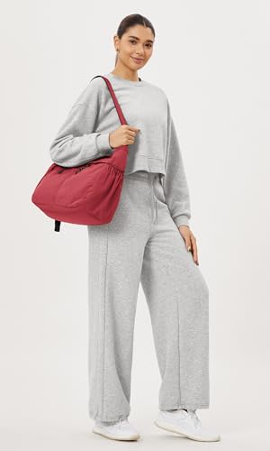 Image of ODODOS 20L Crossbody Tote Bag Large Capacity Lightweight Hobo Shoulder Sling Bags for Gym Shopping Beach Travel