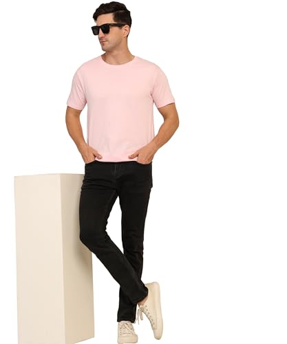 Image of Unisex Round Neck Plain T-Shirt | Combed Bio-Washed Ring Spun Cotton for Men & Women, Short Sleeves