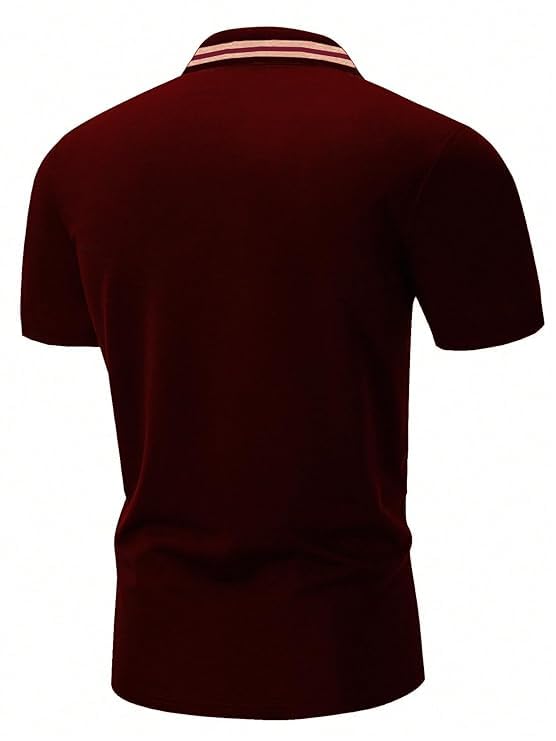 Image of GRECIILOOKS Polo T-Shirt for Men - Cotton Short Sleeve Regular Fit Tee | Perfect for Golf, Travel & Outdoor Casual Look (Available in Plus Size)