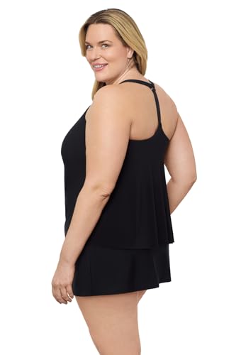 Aqua Green Women's Standard Full Coverage Supportive Y-Back Swim Tankini Top2