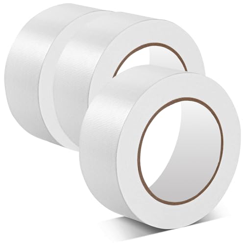 Amanbo 3-Pack Duct Tape White Heavy Duty -2 in 66 Yds Total Waterproof No Residue Strong Adhesive...