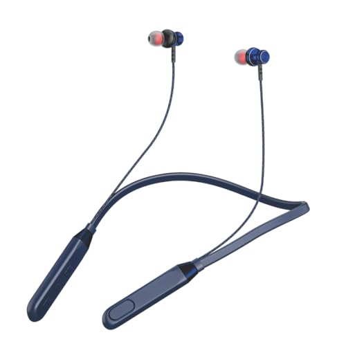 Image of Spark411 Bluetooth Neckband, 30-Hour Battery Life, IPX5 Water Resistant, High Bass, Blue (Blue)