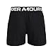 Under Armour Girls Play Up Solid Shorts , Black (001)/Metallic Silver , Youth Large