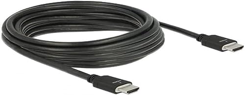 Câble HDMI M/M Delock 85296 noir de 5m pour liaison vidéo et audio haute définition