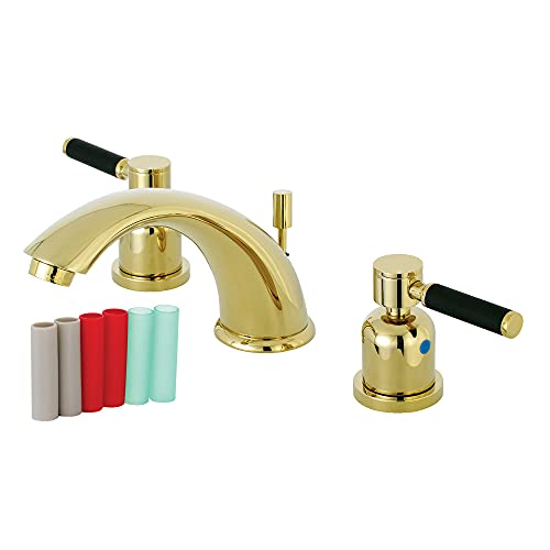 Kingston Brass KB8962DKL Kaiser Widespread Bathroom Faucet, Polished Brass