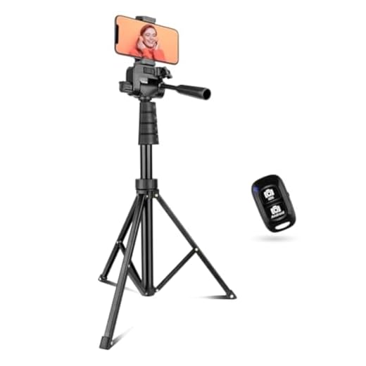 Aureday 67" Phone Tripod&Camera Stand, Selfie Stick Tripod with Remote and Phone Holder, Perfect for Selfies/Video Recording/Vlogging/Live Streaming