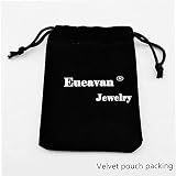 EUEAVAN Potrójny księżyc bogini pentagram gwiazda bransoletka amulet pentagram religia bransoletka ze stali nierdzewnej biżuteria symbol czarów prezenty dla kobiet dziewczyn, One Size, Srebro