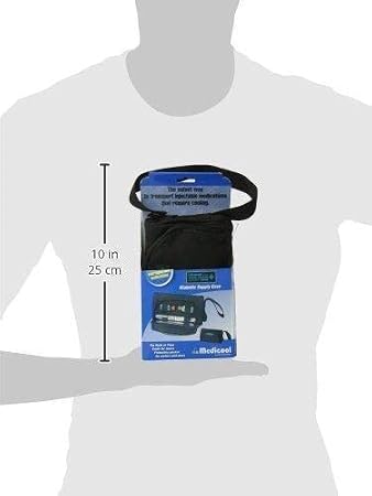 Medicool Pen Plus Ergonomic Attachable Case with Large Gel Pack for Diabetic | Pen+ BLK