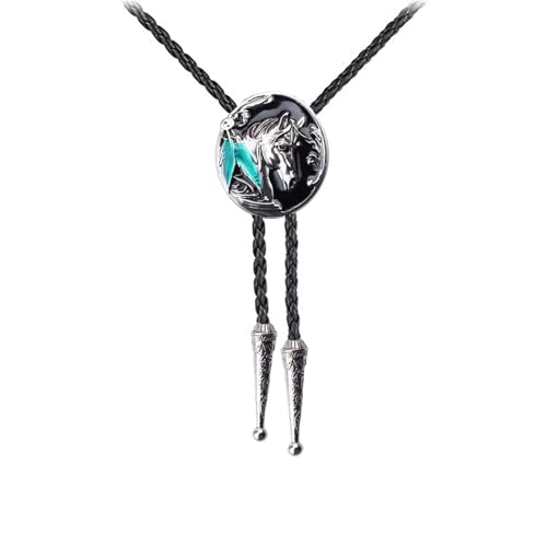 Doitby Cowboy Bolo Tie Western Necktie Horse Fashion Head Bolo Ties Gift for Men Women Kids
