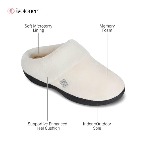 Image of isotoner womens Classic Clog Non-slip Memory Foam Slippers
