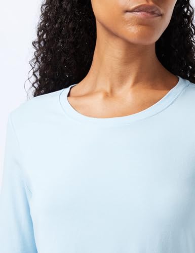 Amazon Essentials Damen Langärmeliges T-Shirt mit Rundhalsausschnitt in klassischer Passform (erhältlich in Übergröße), Himmelblau, Größe S – Ansicht 3
