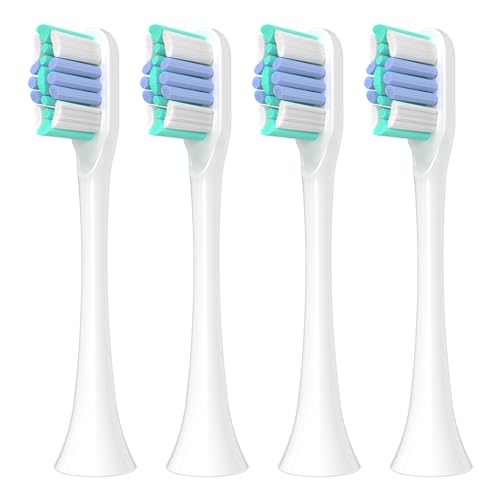 �����p�u���V�w??�b�h�AOclean Spark/Flow/X/Z1/X PRO �d�����u���V�A���u���V�w�b�h�уm�Y���ɑΉ�(White-4 Pcs)