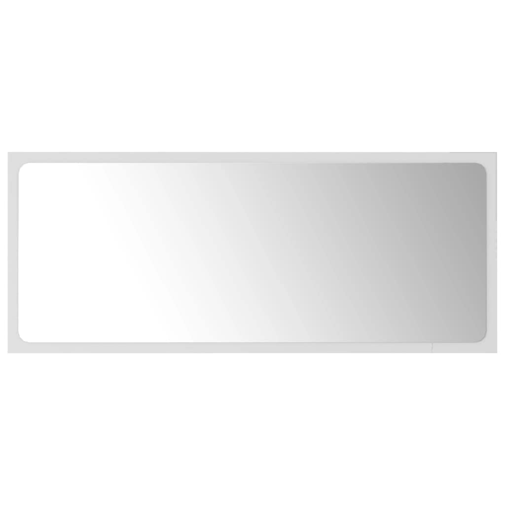 Miroir de salle de bain blanc grand format pour petits espaces
