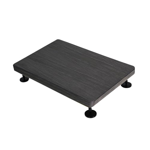 Base de altavoz rectangular de diseño robusto en madera noble y metal denso