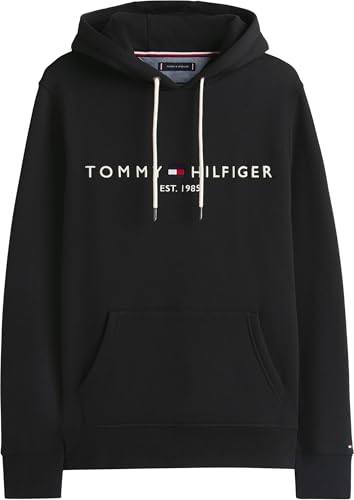 Tommy Hilfiger Men’s Core Tommy Logo Hoodie, Black (Jet Black), S - Image 5