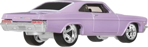 Image of Hot Wheels Premium Fast & Furious, 1:64 1966 Chevy Impala Scale Die-Cas Vehicle with Real Riders Tires 5 /5 (Purple)