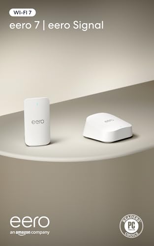 Image of Amazon eero 7 (1-pack) with Amazon eero Signal 4G LTE cellular backup for eero systems