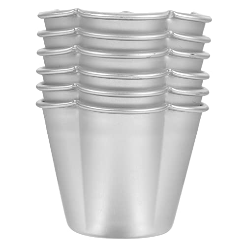 ifundom 6pcs Muffin Cake Non-stick Baking Cups for Tarts Pudding Cakes - Baking Accessories for Home Bakery Use