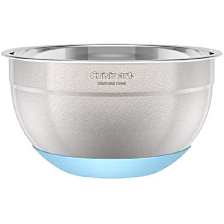 3-Piece Stainless Steel Mixing Bowls with Nonslip Base, 1.5qt, 3qt & 5qt