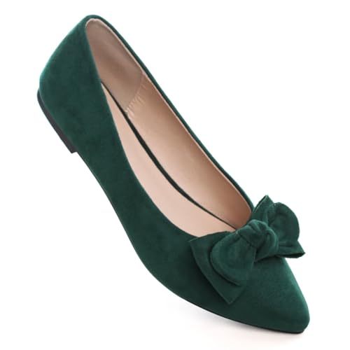 Image of TN TANGNEST Women Fashion Bowknot Flats Comfort Pointed Toe Dress Shoes