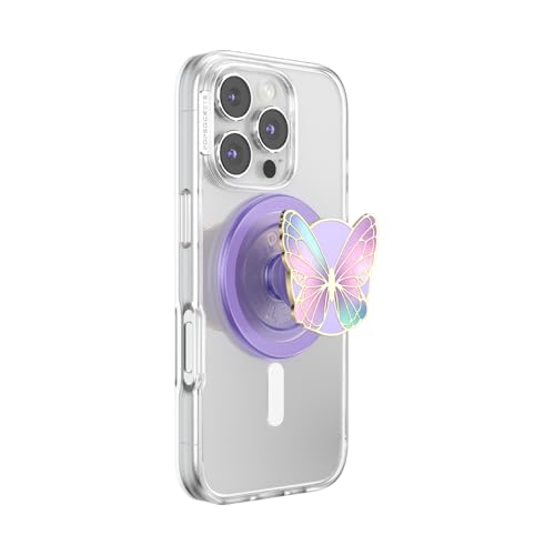 PopSockets Phone Grip for MagSafe Magnetic Holder Phone Stand Butterfly - Butterfly Prisim