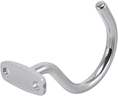 QYM Face Mount Hook Snooker Billiard Table Board Cue Hook to Hold Bridge Stick Pool Rack with 2 Mounting Screws fit for Pool Table (Silver)