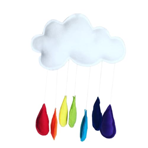 HAPINARY Unique Cloud Rainbow Wall Pendant Decorative Wall Hanging for Boys and Girls Boys Felt Material
