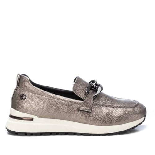 XTI - Mocasines Mujer Plomo - Calzado Cómodo y Versátil - Moda Casual - Modelo 14337304 (Talla 37)