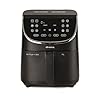 Ariete Airy Fryer 7L 4627, Friggitrice ad Aria 7L, Timer da 60 Minuti, LCD e Touchscreen con 12 Modalità di Cottura, Funzione Max Crisp, Temperatura Massima 200° C, Capacità 2Kg, 1700W, Nero