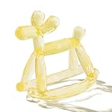 Miraloop Crystal Jelly Baby Teether – Jellydog Teething Relief Toy for Infants 3-6 Months, Silicone Handheld Teething Toy, BPA-Free, Odorless, Prevents Choking, Safe for Babies (Citrine)