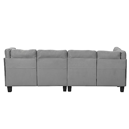 Casa Andrea Milano Modern 3 Piece Modern Reversible Sectional Sofa Couch With Chaise #TOP7
