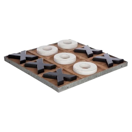 Jeu de société en bois morpion Atmosphera 35cm couleur naturel