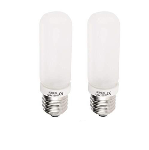 VSTAR JDD Halogen Modeling Lamp Bulbs,110V-130V 150W E26/E27 Frosted Replacement Light Bulb for Photo Studio Strobe,2 Pack by VSTAR - Used condition - US$6.18