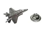 Kiola Designs Silver Toned F35 Fighter Jet Plane Lapel Pin