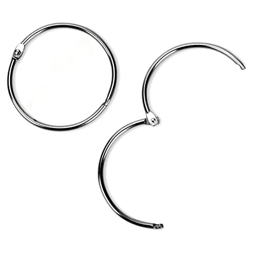 24 Pcs 3 Inch Book Rings, Loose Leaf Binder Rings, Nickel Plated Metal Rings, Keychain Key Rings, Household Rings (Silver), For School, Home, Or Office #TOP3