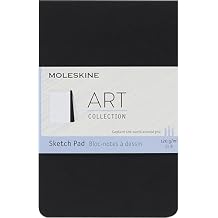 Moleskine Art Sketch Pad, Soft Cover, Pocket 3.5" x 5.5" Plain/Blank, Black, 48 Pages