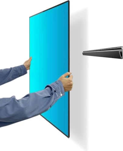 Auoace ベーシック テレビ壁掛け金具 32-75インチ LCD LED液晶tv対応 耐荷重68kg 石膏ボード専用 ドリル不要 軽量薄型ティルト式 50 55 65 70 75型壁掛 VESA最大600x400mm