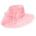 Zando Kentucky Hats Derby for Women 2025 Elegant Tea Party Organza Victorian Fashionable Church Fancy Derby Wedding Hat Pink Fascinators Hats for Women One Size