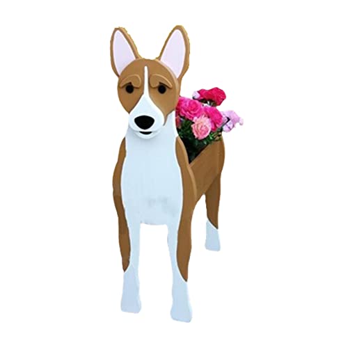 HTDZDX Macetero para Perros, En Forma Animal Jardinera Flores Soporte para Contenedores Plantas, Maceta Decoración Jardinería Decoración Hogareña,34 * 16.7 * 24cm/13.3 * 6.5 * 9.4 in