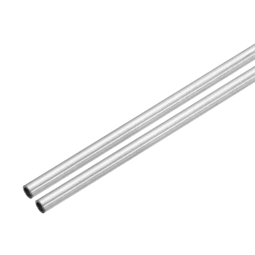 uxcell 2Pcs 304 Stainless Steel Tube 4mm OD 2.8mm ID 254mm L 0.6mm Thick