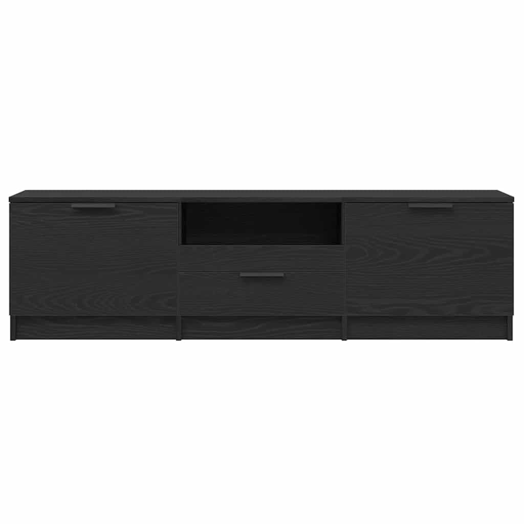 55 Inch Engineered Wood TV Stand with Drawers | Features sleek steel handles and ample storage, ideal as a modern living room entertainment center for media devices.