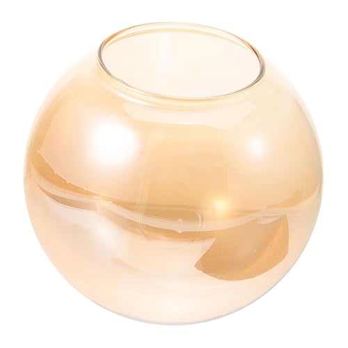 Image of OSOLADY Globe Glass Lamp Shade Replacement Pendant Light Cover Amber Transparent Semi Globe Design Easy Install 6 Inch Ceiling Lamp Shade