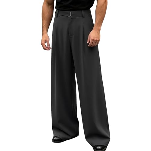 Pantalon décontracté homme à plis : fluide et élastique pour un confort quotidien absolu