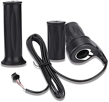 Keenso Fastest Ebike Throttle, 1 Pair 3 Wires Universal Electric Bike E-bike Twist Throttle Handle for 22.5mm Handlebar