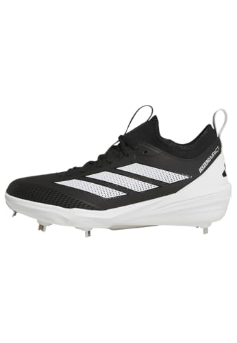 adidas Men's Bota Adizero Impact 2.0, Core Black/Cloud White/Silver Metallic, 42 2/3